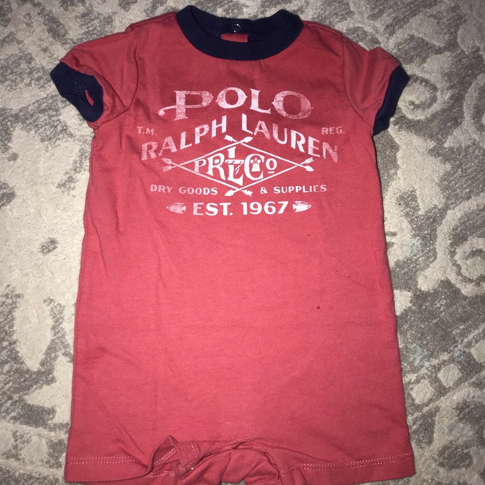 Polo 3 month short sleeve onesie